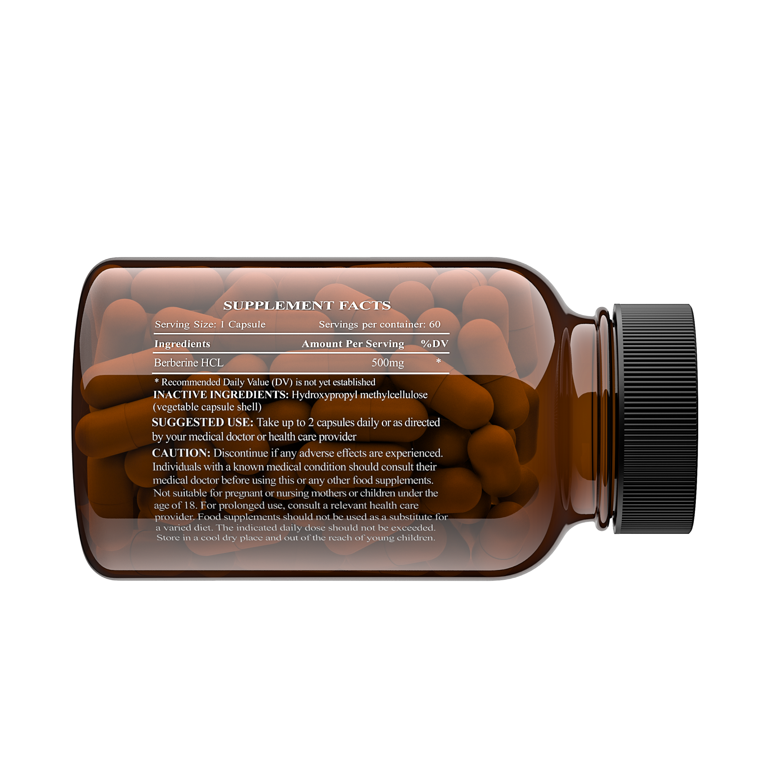 Charava Europe Berberine 500mg Bottle Ingredients